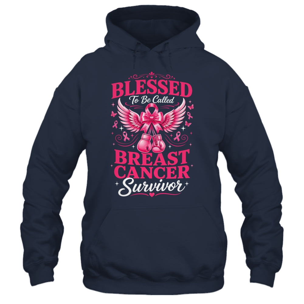 Blessed To Be Called Breast Cancer Survivor Pink Ribbon Shirt & Hoodie | siriusteestore