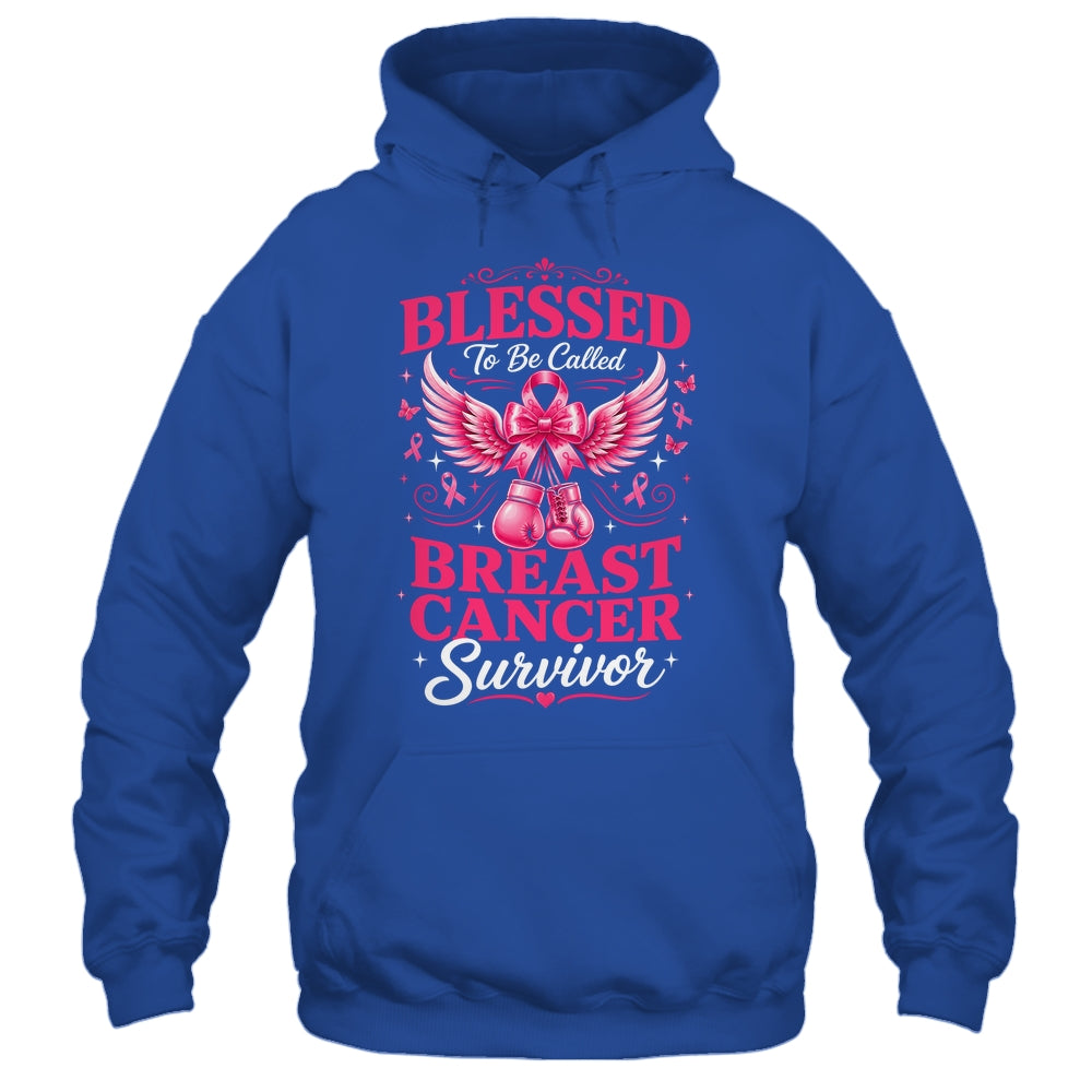 Blessed To Be Called Breast Cancer Survivor Pink Ribbon Shirt & Hoodie | siriusteestore