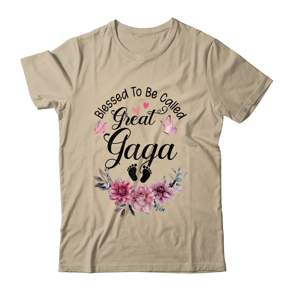 Blessed To Be Called Gaga Floral Gaga Mothers Day Shirt & Tank Top | siriusteestore
