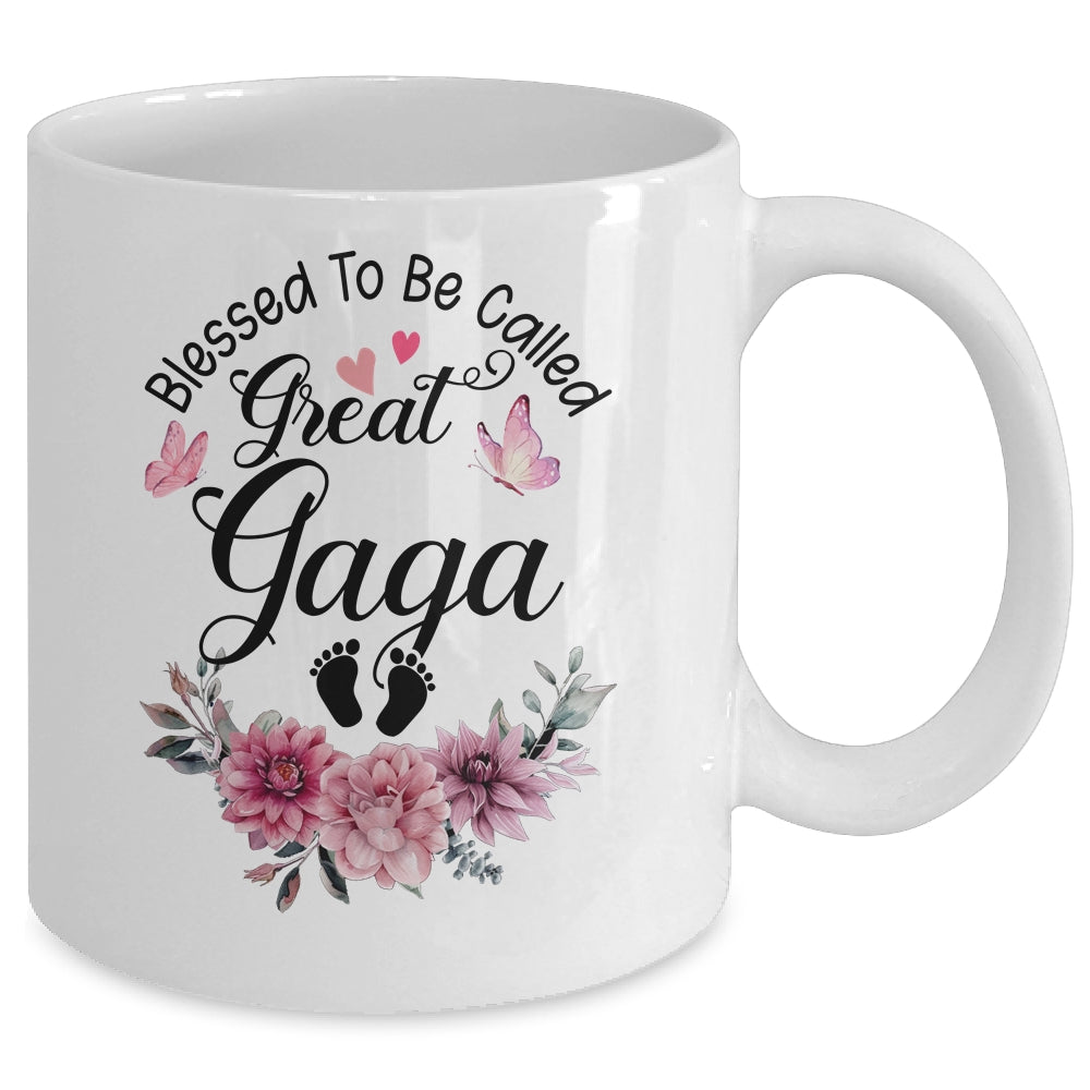 Blessed To Be Called Gaga Floral Gaga Mothers Day Mug | siriusteestore