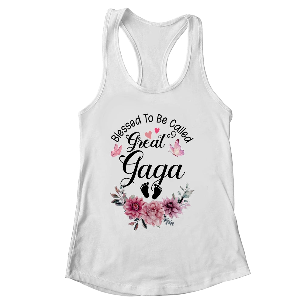 Blessed To Be Called Gaga Floral Gaga Mothers Day Shirt & Tank Top | siriusteestore
