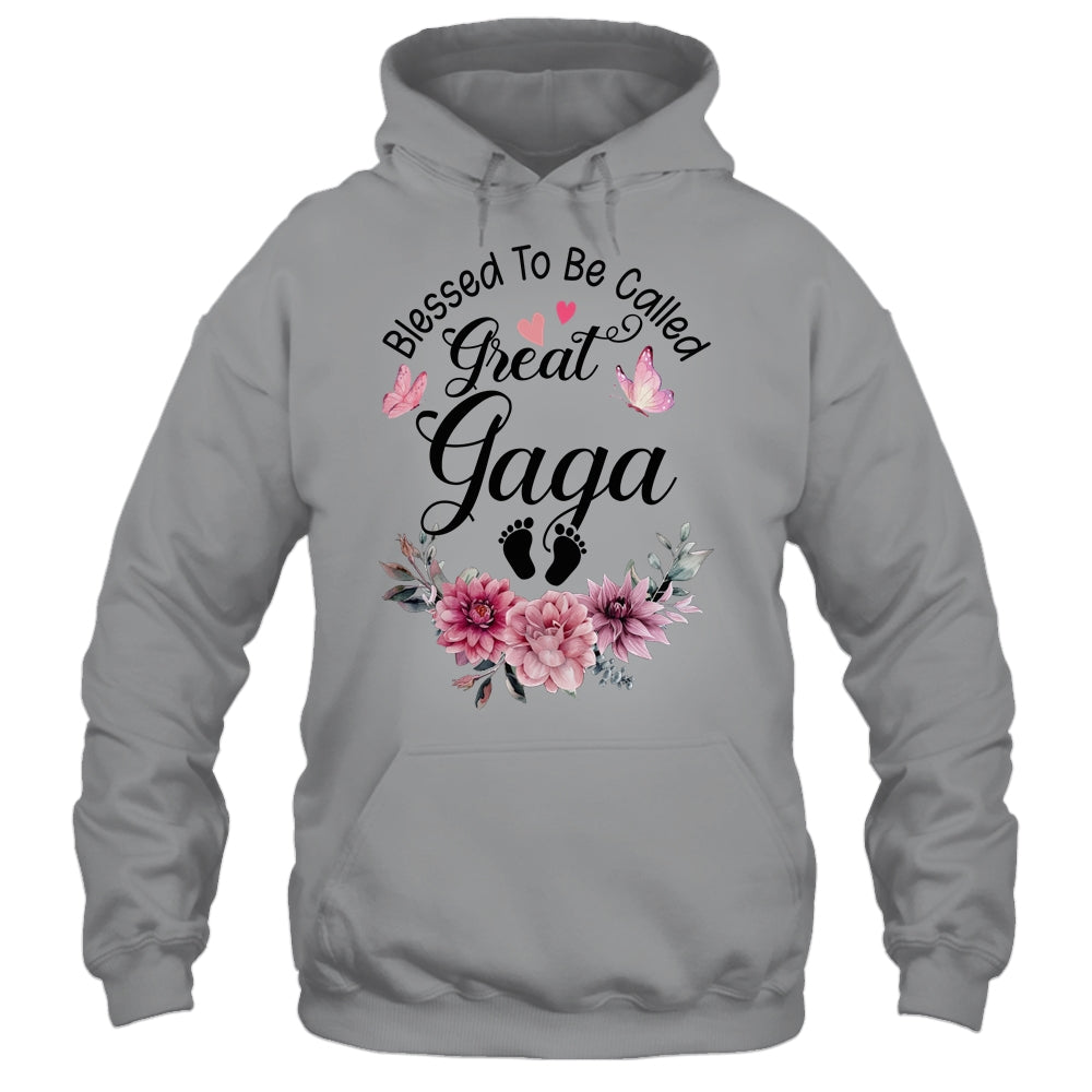 Blessed To Be Called Gaga Floral Gaga Mothers Day Shirt & Tank Top | siriusteestore