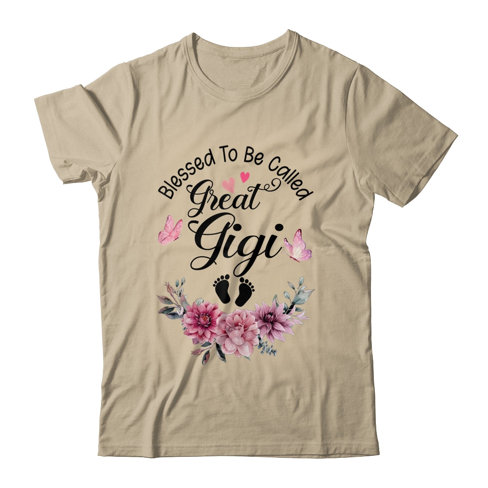 Blessed To Be Called Gigi Floral Gigi Mothers Day Shirt & Tank Top | siriusteestore