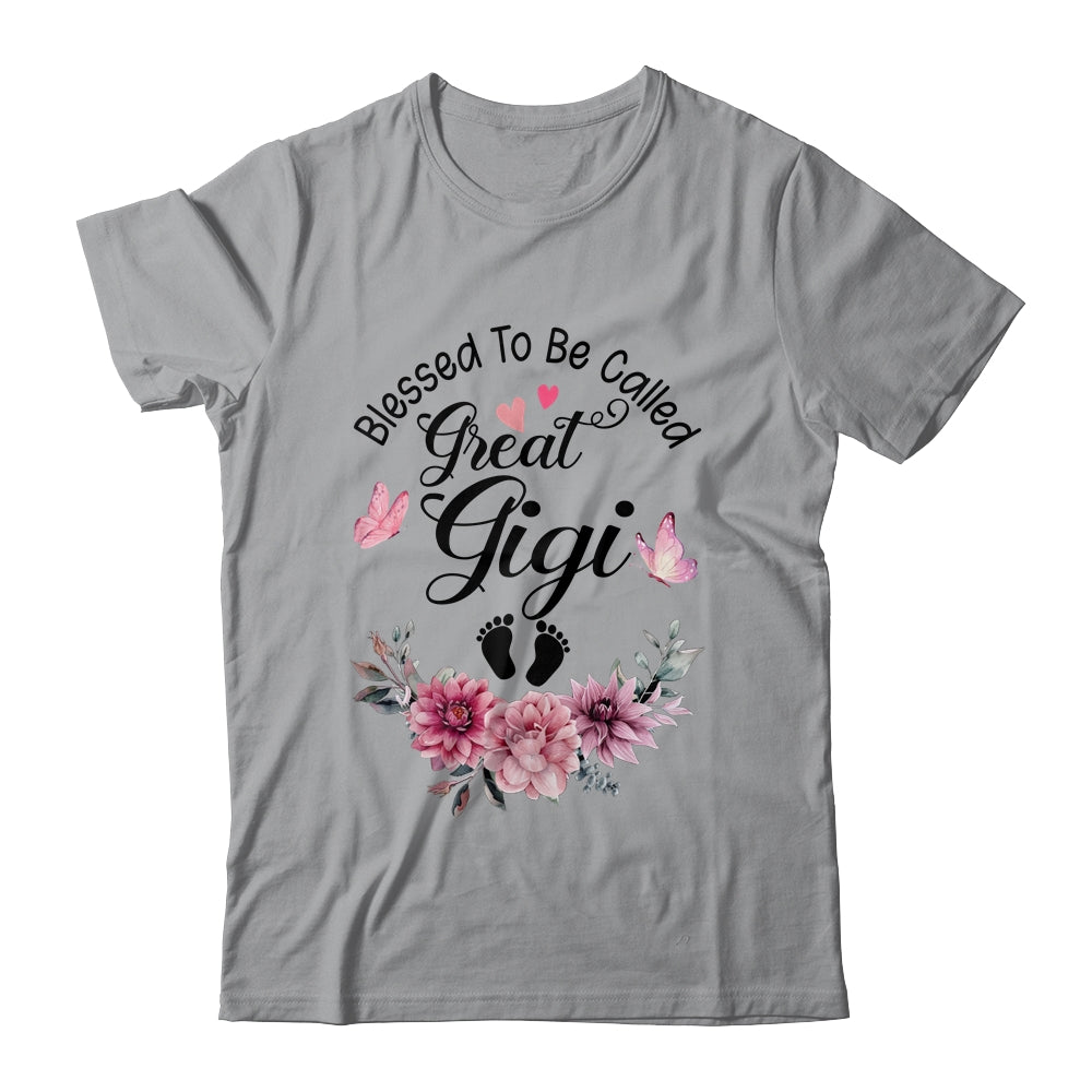 Blessed To Be Called Gigi Floral Gigi Mothers Day Shirt & Tank Top | siriusteestore