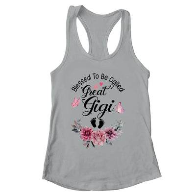 Blessed To Be Called Gigi Floral Gigi Mothers Day Shirt & Tank Top | siriusteestore