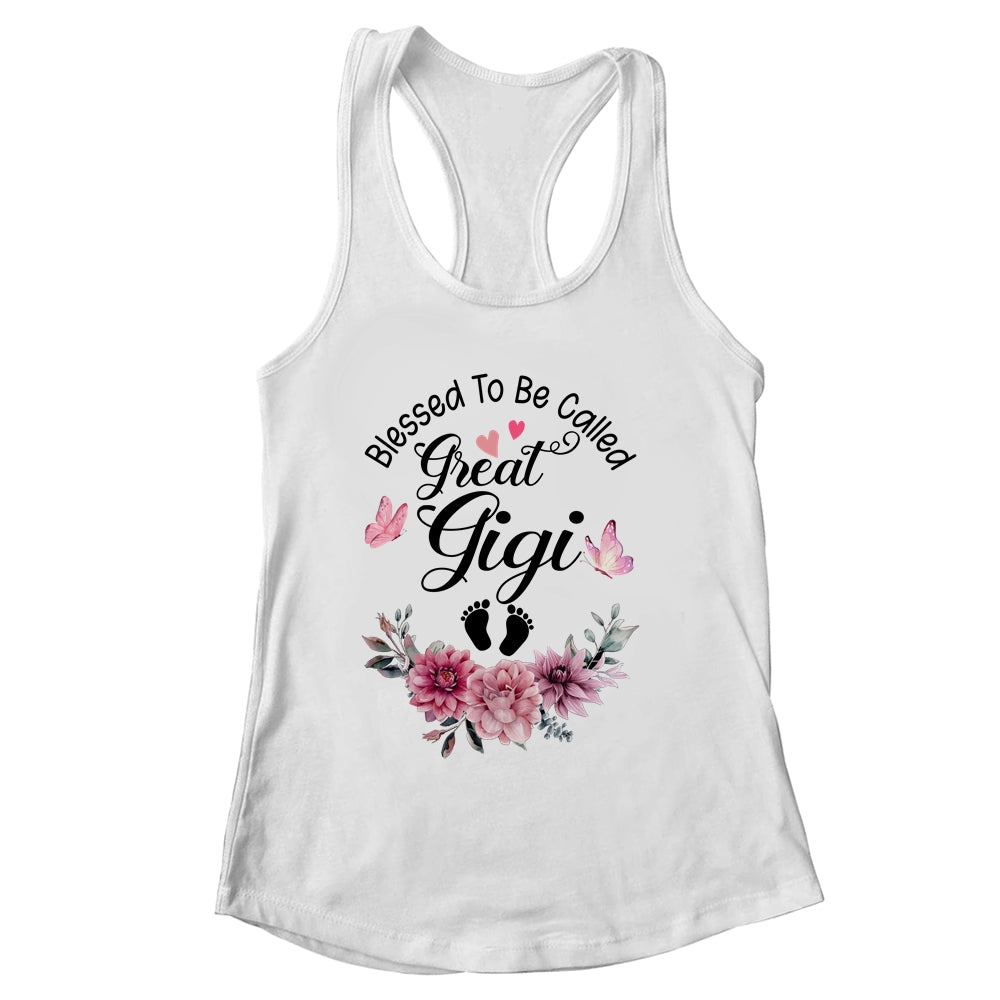 Blessed To Be Called Gigi Floral Gigi Mothers Day Shirt & Tank Top | siriusteestore