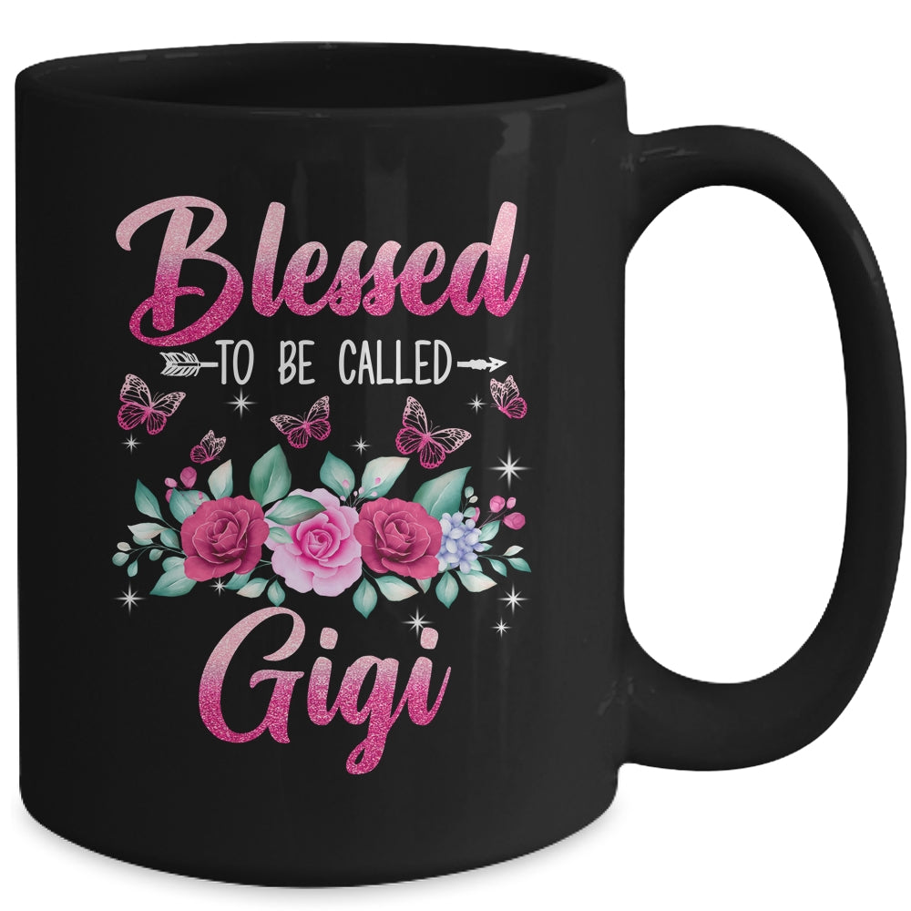 Blessed To Be Called Gigi Mothers Day Birthday Rose Butterfly Mug | siriusteestore