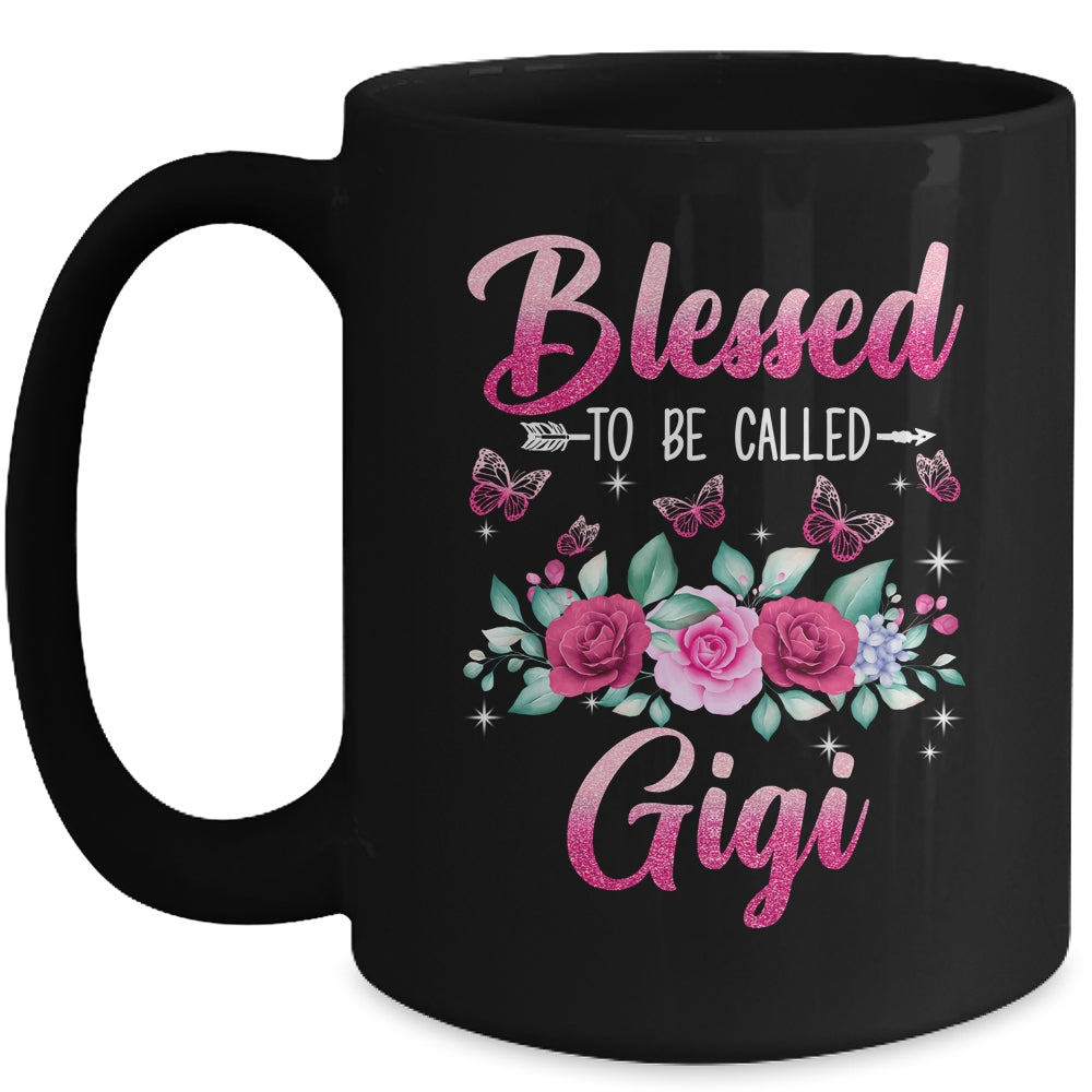 Blessed To Be Called Gigi Mothers Day Birthday Rose Butterfly Mug | siriusteestore