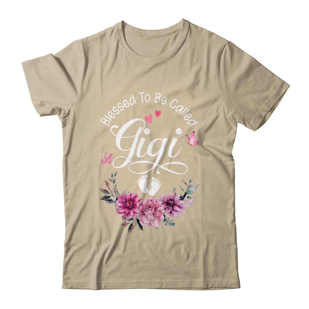 Blessed To Be Called Gigi Women Floral Decor Gigi Shirt & Tank Top | siriusteestore