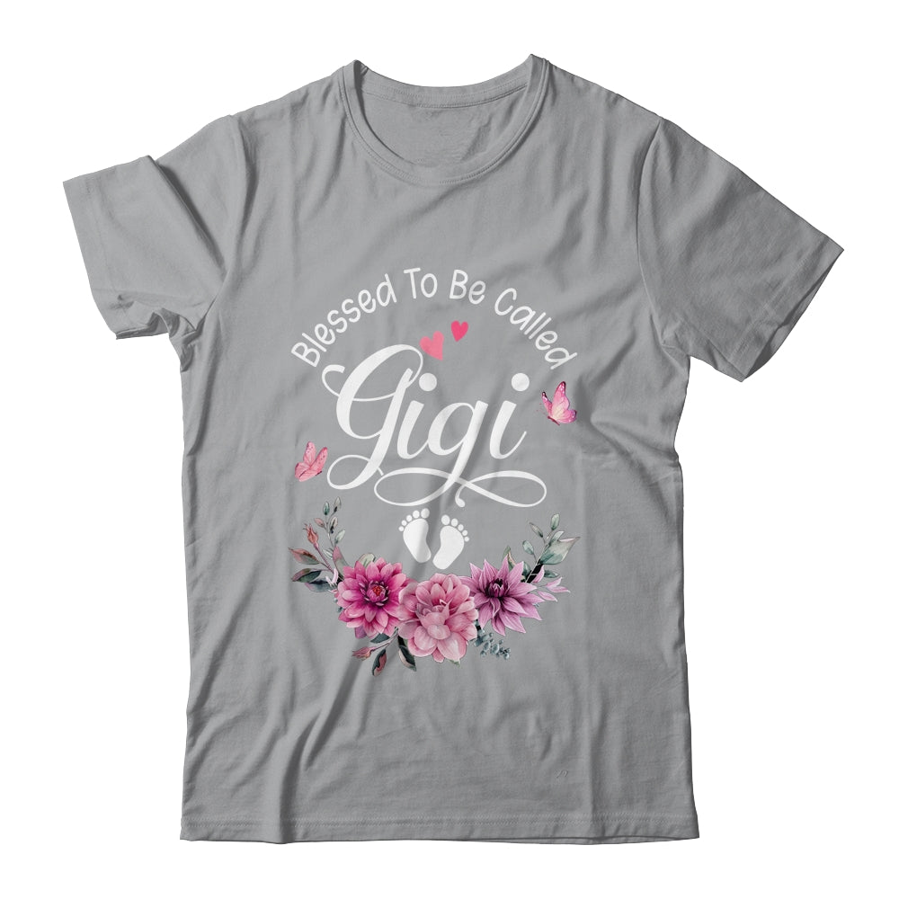 Blessed To Be Called Gigi Women Floral Decor Gigi Shirt & Tank Top | siriusteestore