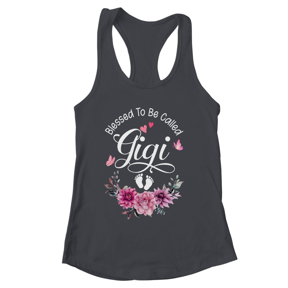 Blessed To Be Called Gigi Women Floral Decor Gigi Shirt & Tank Top | siriusteestore