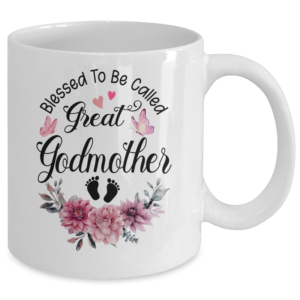 Blessed To Be Called Godmother Floral Godmother Mothers Day Mug | siriusteestore