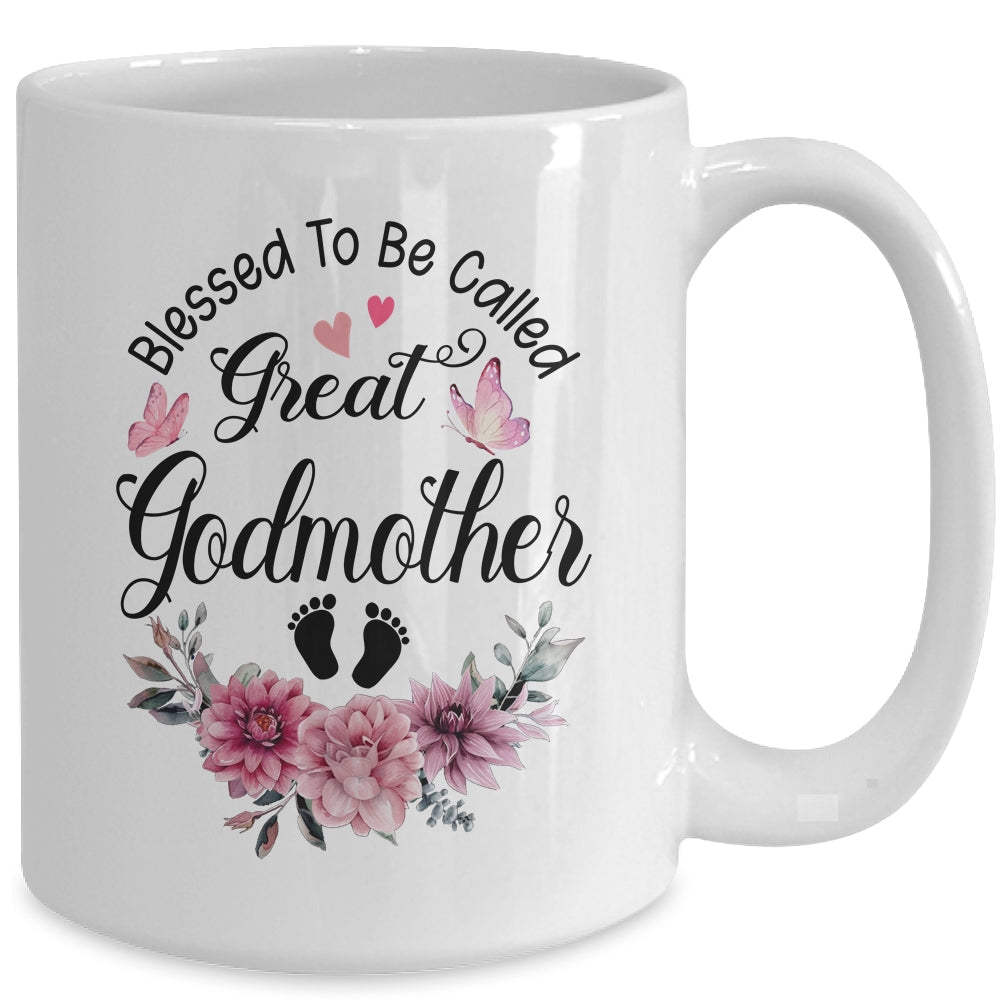 Blessed To Be Called Godmother Floral Godmother Mothers Day Mug | siriusteestore