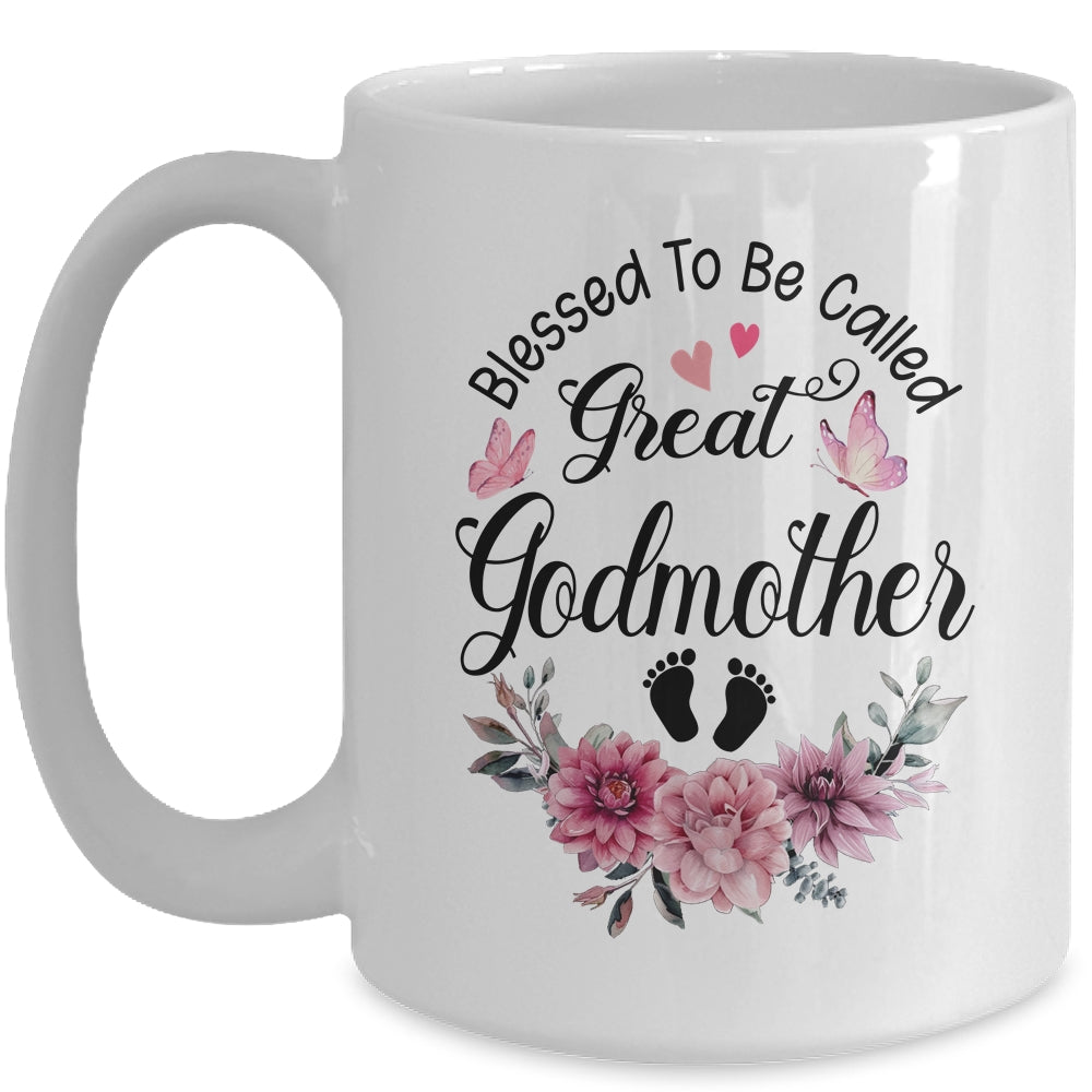 Blessed To Be Called Godmother Floral Godmother Mothers Day Mug | siriusteestore