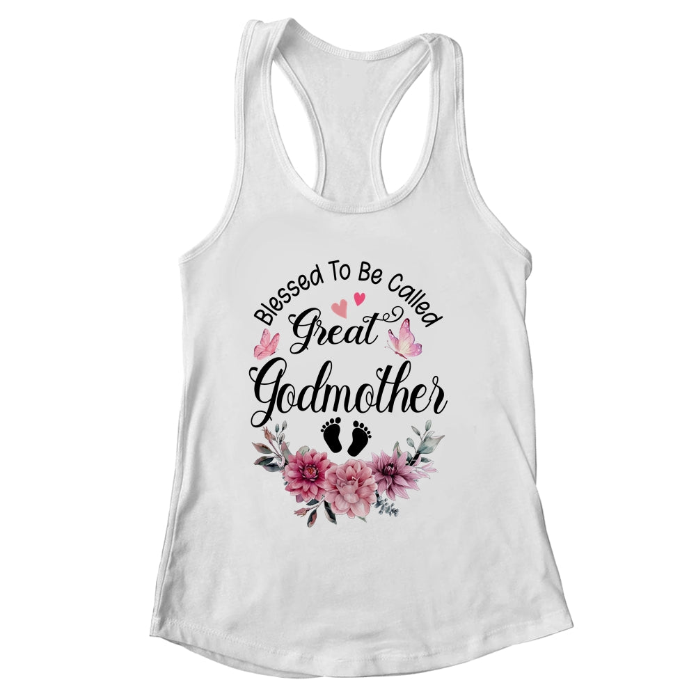 Blessed To Be Called Godmother Floral Godmother Mothers Day Shirt & Tank Top | siriusteestore