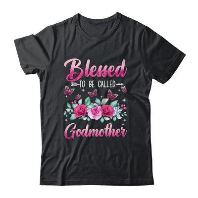 Blessed To Be Called Godmother Mothers Day Birthday Rose Butterfly Shirt & Tank Top | siriusteestore
