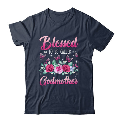 Blessed To Be Called Godmother Mothers Day Birthday Rose Butterfly Shirt & Tank Top | siriusteestore