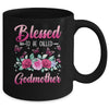 Blessed To Be Called Godmother Mothers Day Birthday Rose Butterfly Mug | siriusteestore
