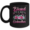 Blessed To Be Called Godmother Mothers Day Birthday Rose Butterfly Mug | siriusteestore