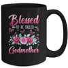 Blessed To Be Called Godmother Mothers Day Birthday Rose Butterfly Mug | siriusteestore