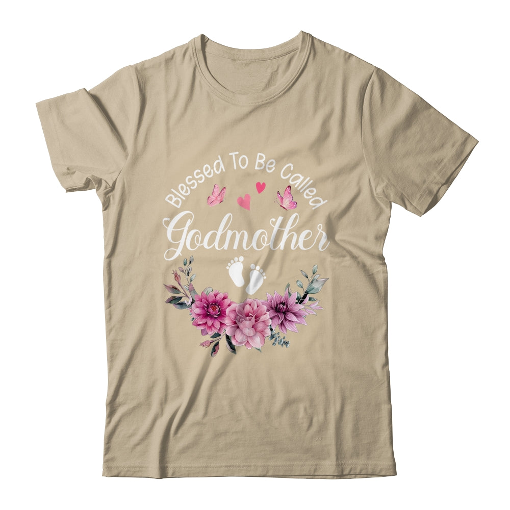 Blessed To Be Called Godmother Women Floral Decor Godmother Shirt & Tank Top | siriusteestore