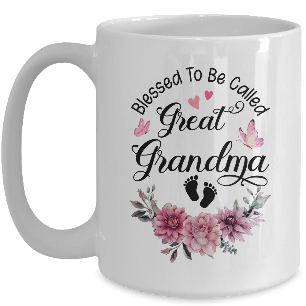 Blessed To Be Called Grandma Floral Grandma Mothers Day Mug | siriusteestore