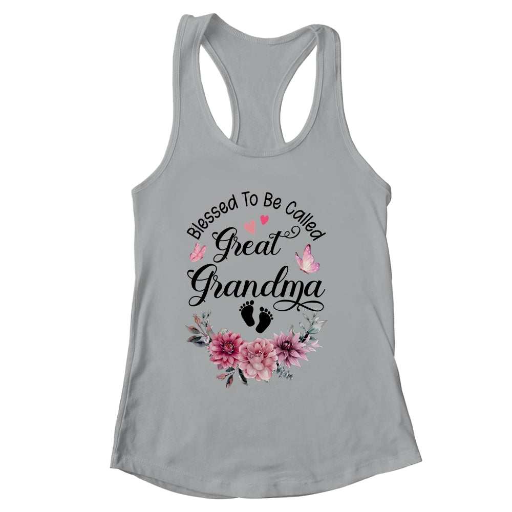 Blessed To Be Called Grandma Floral Grandma Mothers Day Shirt & Tank Top | siriusteestore