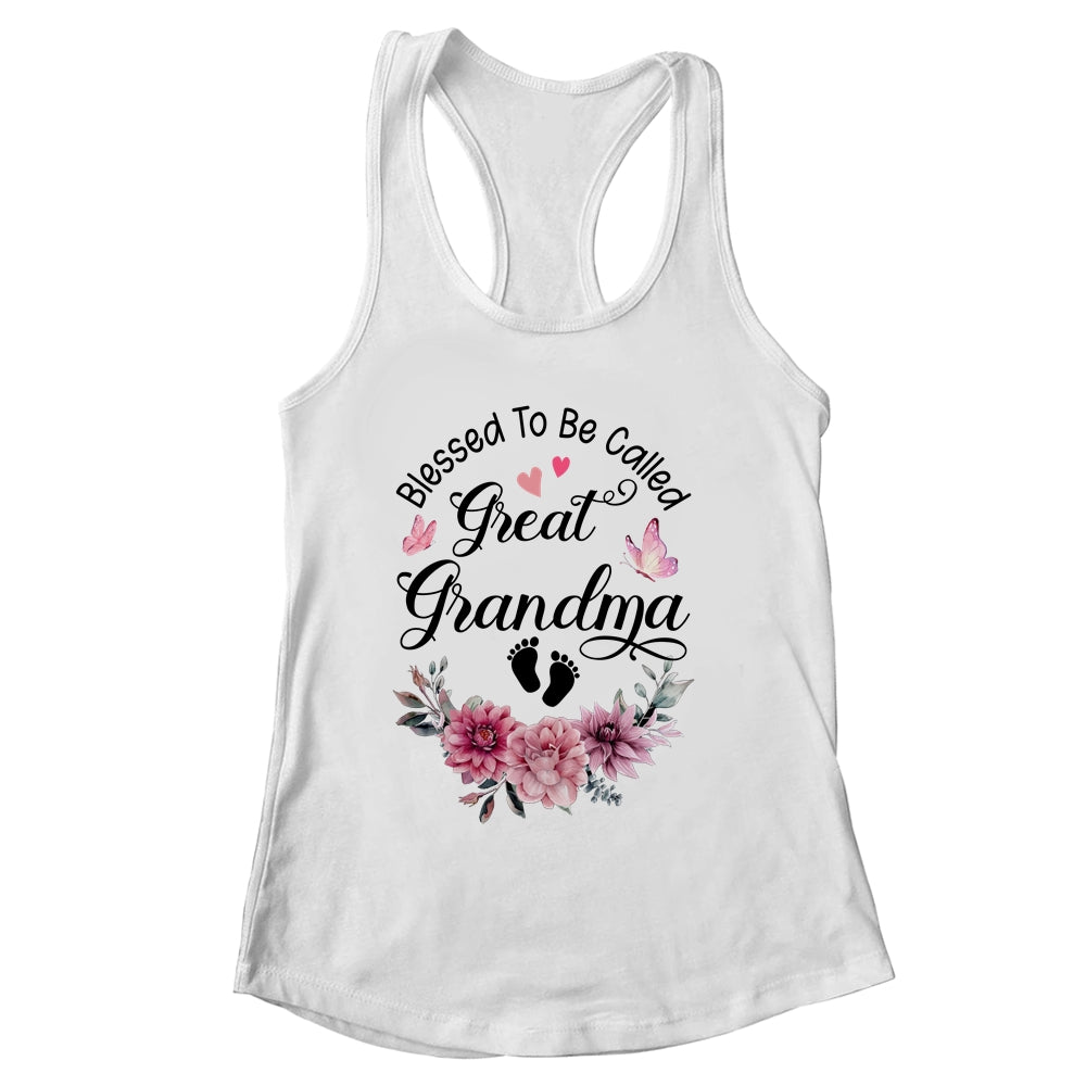Blessed To Be Called Grandma Floral Grandma Mothers Day Shirt & Tank Top | siriusteestore