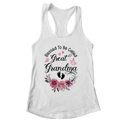 Blessed To Be Called Grandma Floral Grandma Mothers Day Shirt & Tank Top | siriusteestore