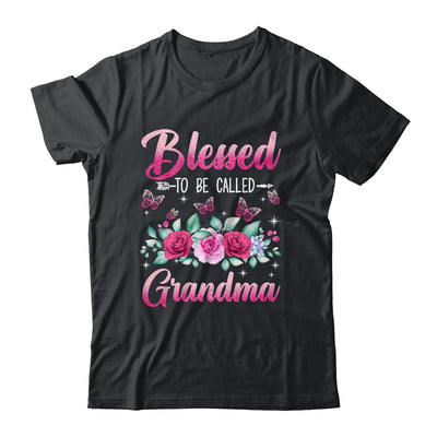 Blessed To Be Called Grandma Mothers Day Birthday Rose Butterfly Shirt & Tank Top | siriusteestore