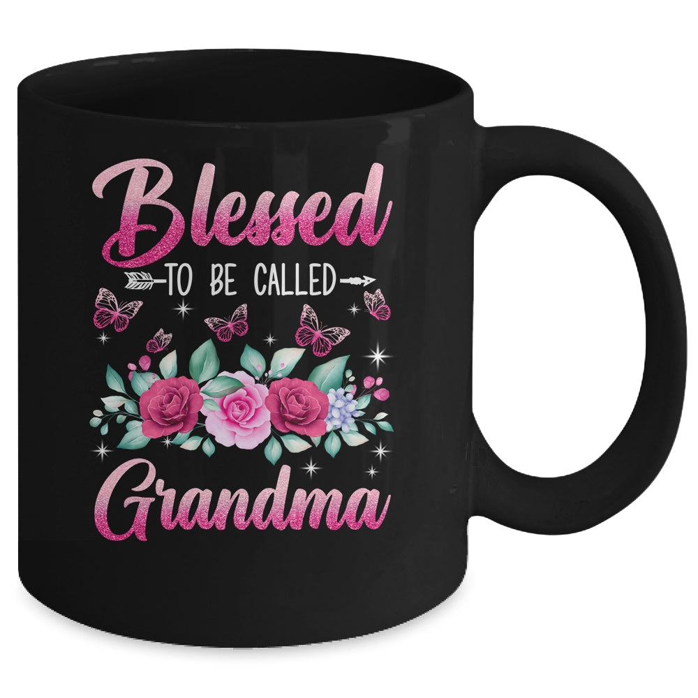 Blessed To Be Called Grandma Mothers Day Birthday Rose Butterfly Mug | siriusteestore