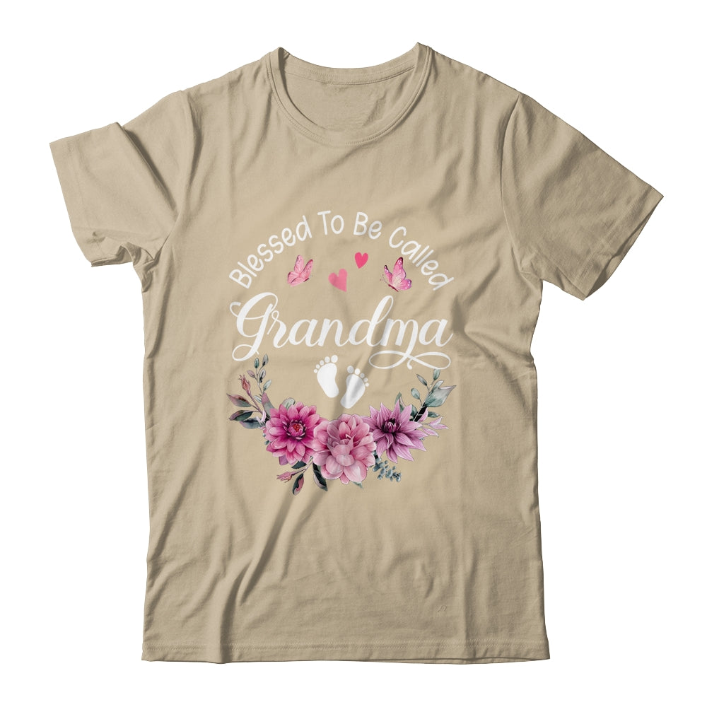 Blessed To Be Called Grandma Women Floral Decor Grandma Shirt & Tank Top | siriusteestore