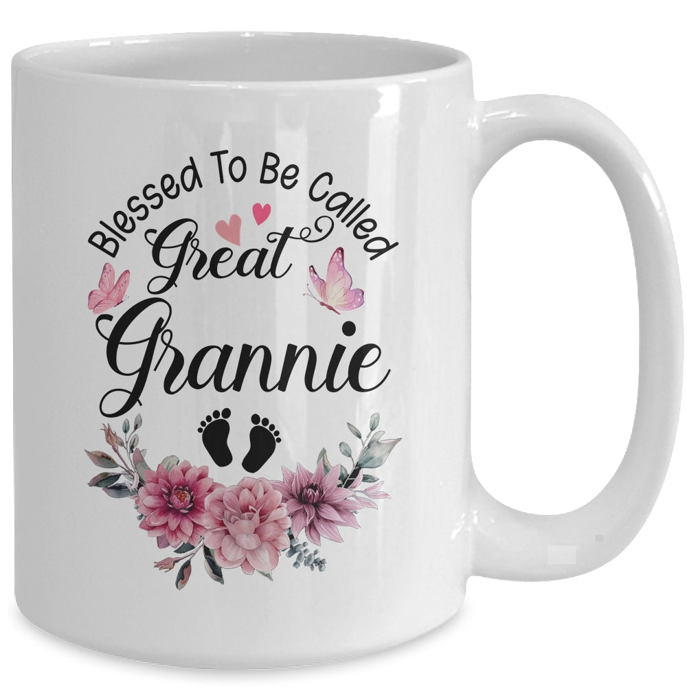 Blessed To Be Called Grannie Floral Grannie Mothers Day Mug | siriusteestore
