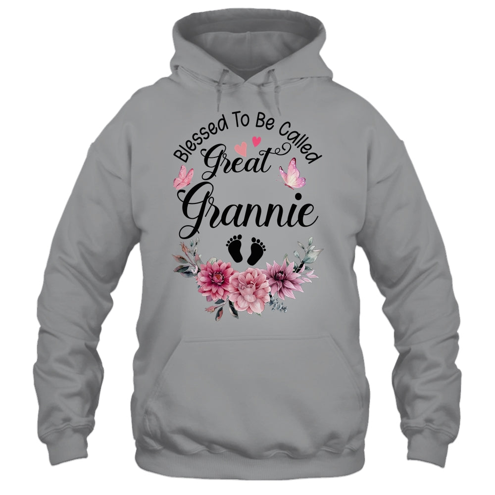 Blessed To Be Called Grannie Floral Grannie Mothers Day Shirt & Tank Top | siriusteestore