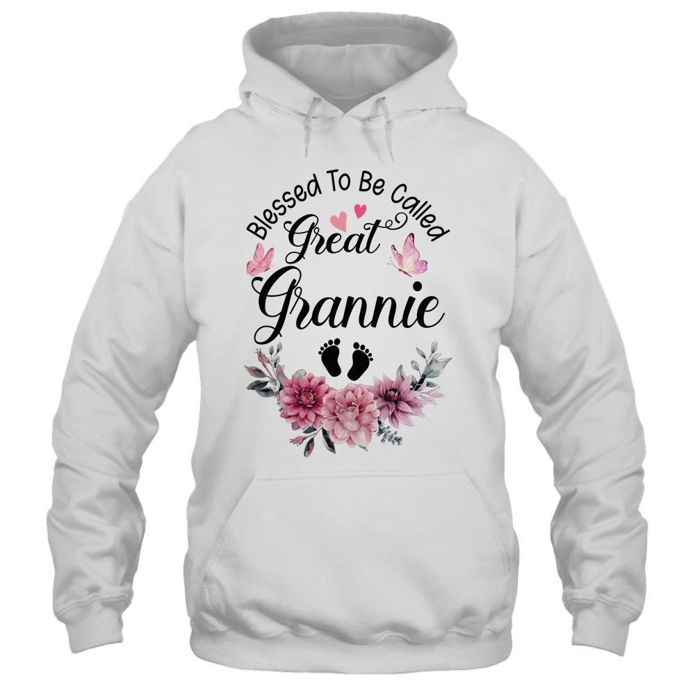 Blessed To Be Called Grannie Floral Grannie Mothers Day Shirt & Tank Top | siriusteestore