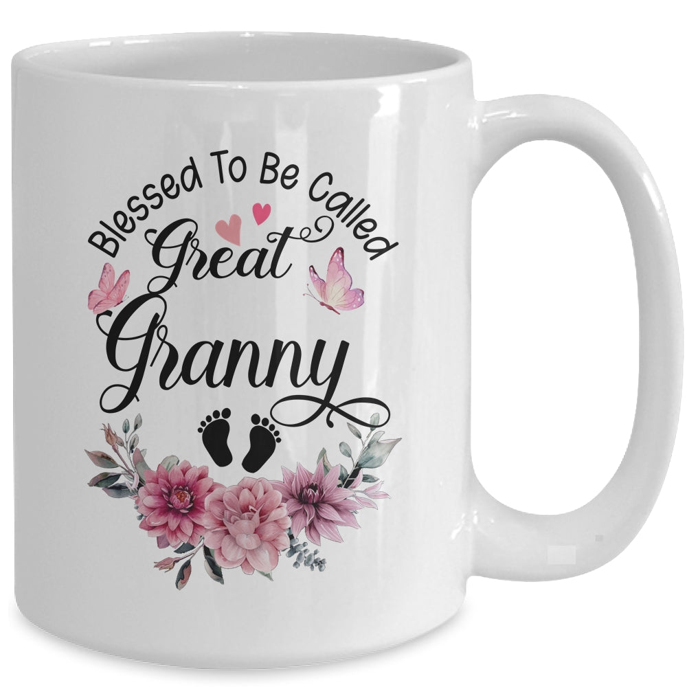 Blessed To Be Called Granny Floral Granny Mothers Day Mug | siriusteestore