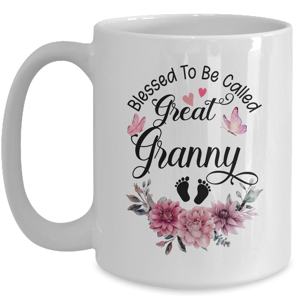 Blessed To Be Called Granny Floral Granny Mothers Day Mug | siriusteestore