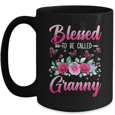 Blessed To Be Called Granny Mothers Day Birthday Rose Butterfly Mug | siriusteestore