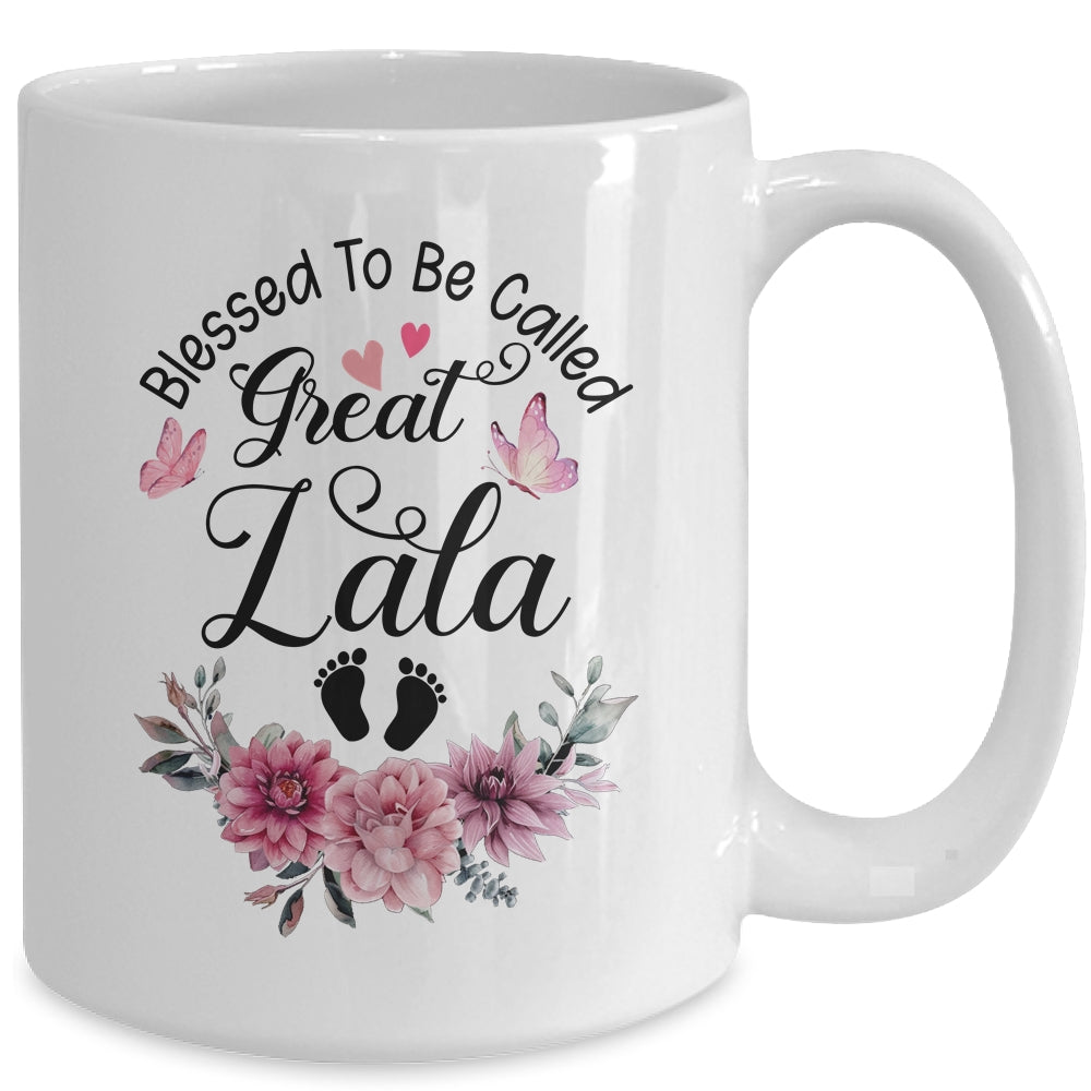 Blessed To Be Called Lala Floral Lala Mothers Day Mug | siriusteestore