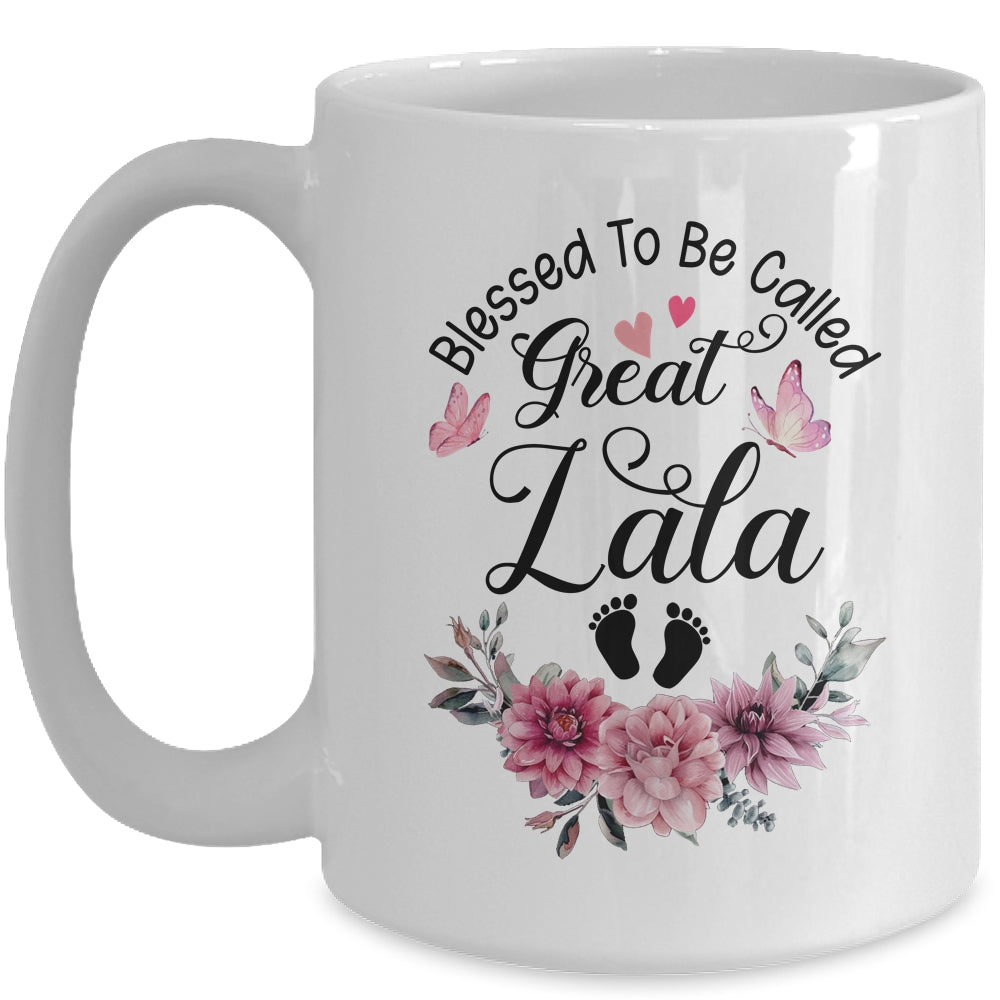 Blessed To Be Called Lala Floral Lala Mothers Day Mug | siriusteestore