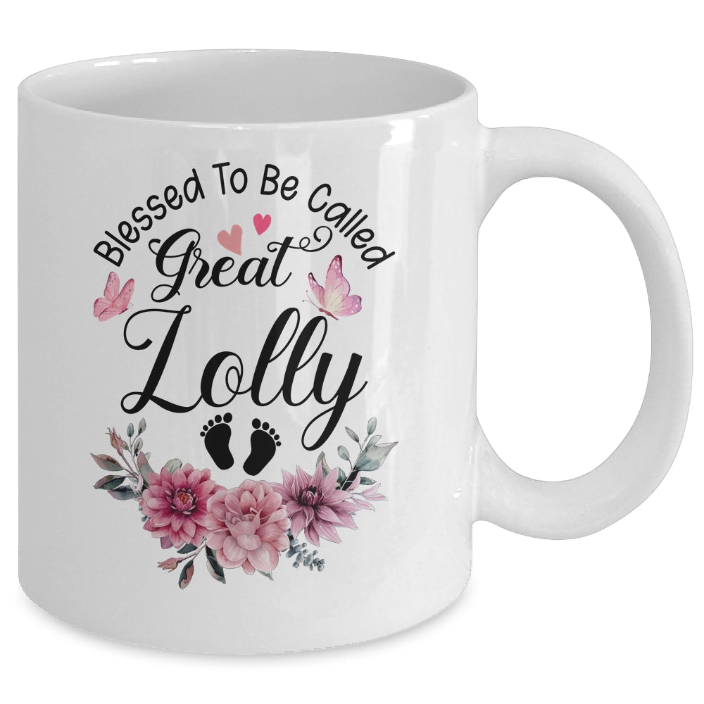 Blessed To Be Called Lolly Floral Lolly Mothers Day Mug | siriusteestore