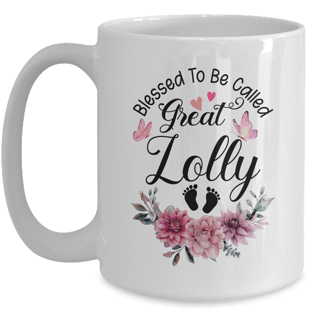 Blessed To Be Called Lolly Floral Lolly Mothers Day Mug | siriusteestore