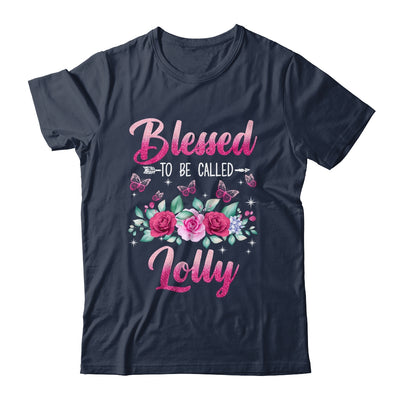 Blessed To Be Called Lolly Mothers Day Birthday Rose Butterfly Shirt & Tank Top | siriusteestore