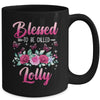 Blessed To Be Called Lolly Mothers Day Birthday Rose Butterfly Mug | siriusteestore