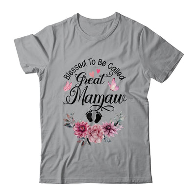Blessed To Be Called Mamaw Floral Mamaw Mothers Day Shirt & Tank Top | siriusteestore
