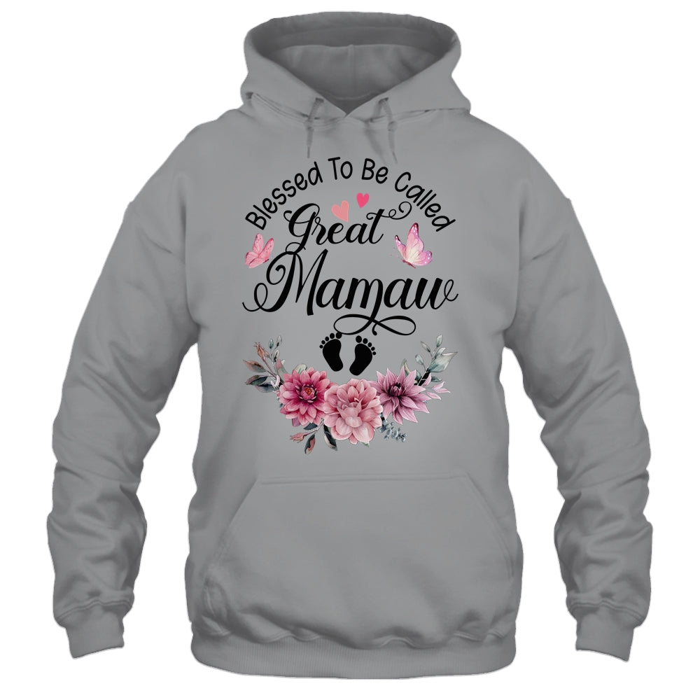 Blessed To Be Called Mamaw Floral Mamaw Mothers Day Shirt & Tank Top | siriusteestore