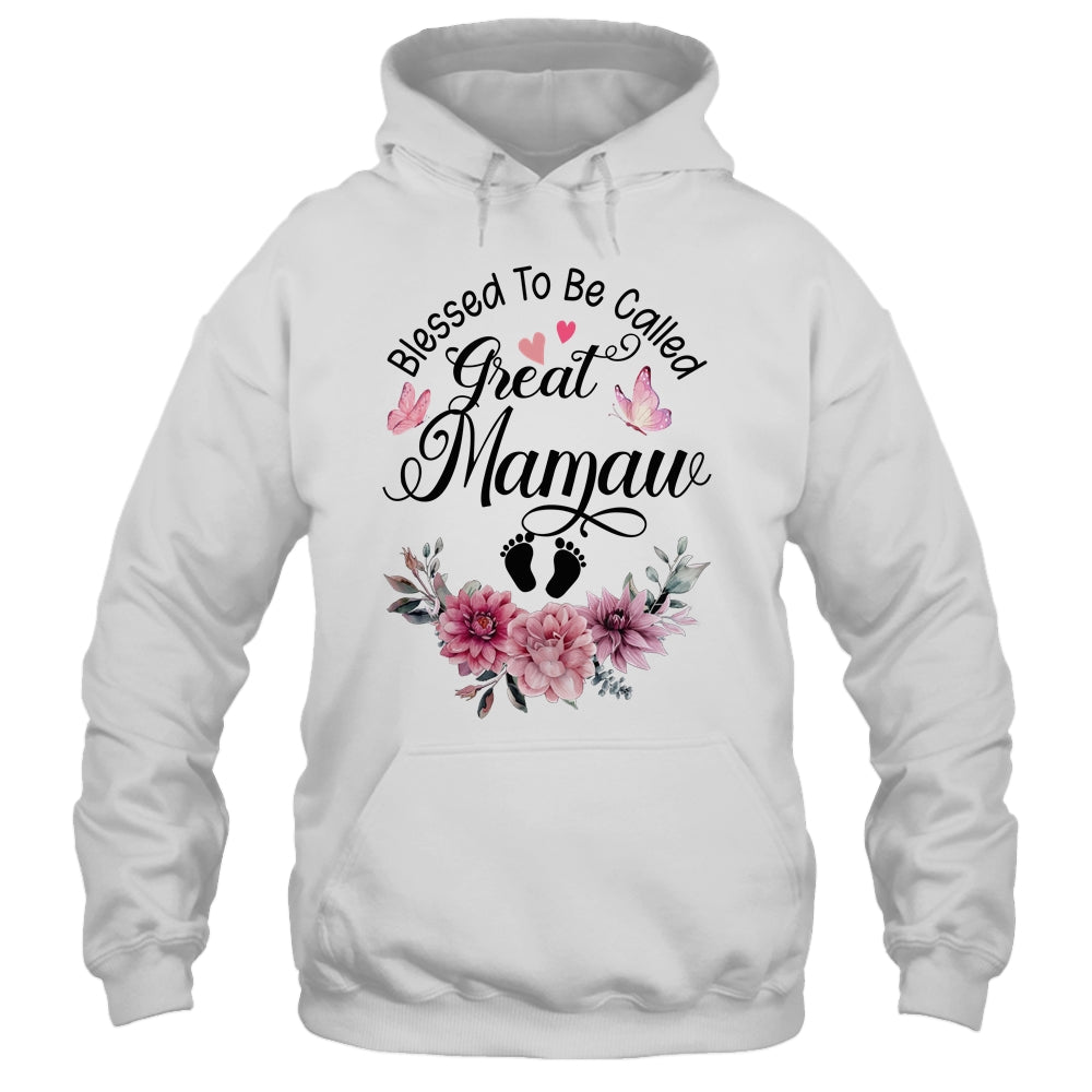 Blessed To Be Called Mamaw Floral Mamaw Mothers Day Shirt & Tank Top | siriusteestore