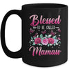 Blessed To Be Called Mamaw Mothers Day Birthday Rose Butterfly Mug | siriusteestore