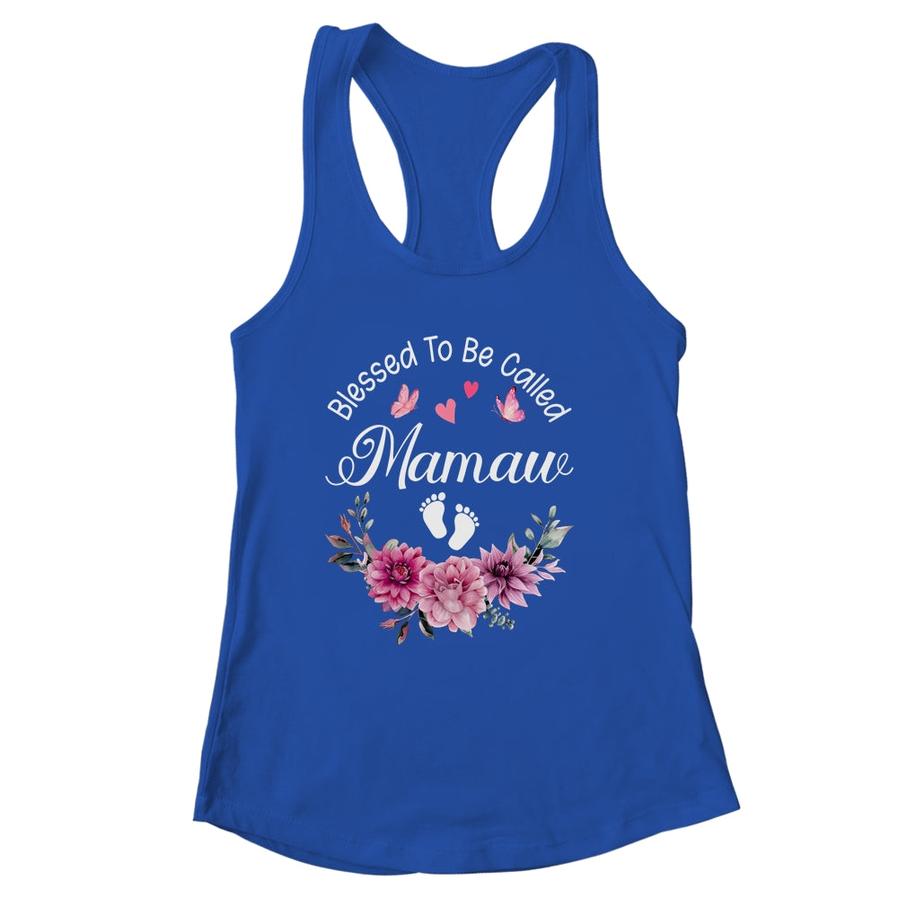 Blessed To Be Called Mamaw Women Floral Decor Mamaw Shirt & Tank Top | siriusteestore