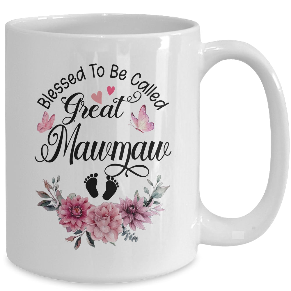 Blessed To Be Called Mawmaw Floral Mawmaw Mothers Day Mug | siriusteestore